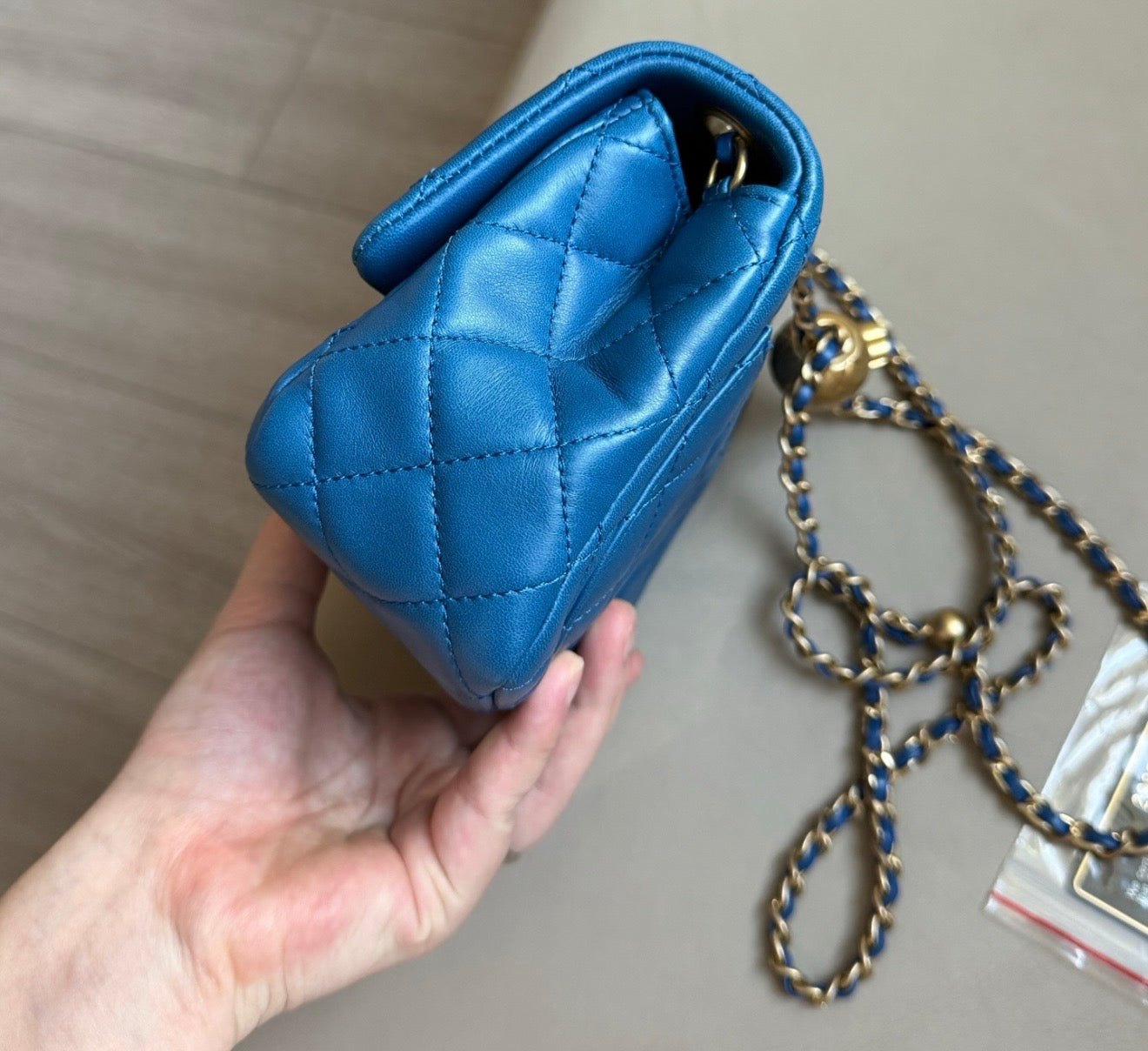 Chanel Blue Pearl Crush Mini Flap Bag