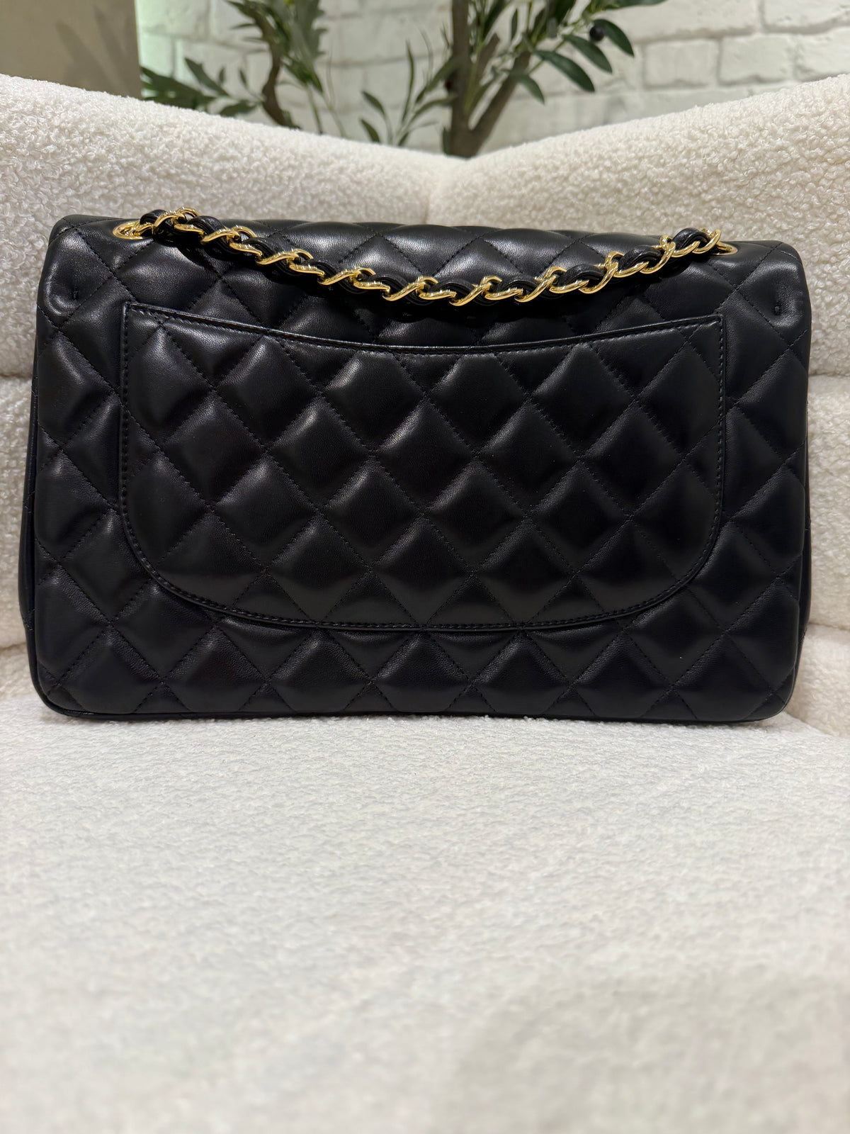 Chanel Jumbo Classic Flap Black Lambskin Gold Hardware | Series 20