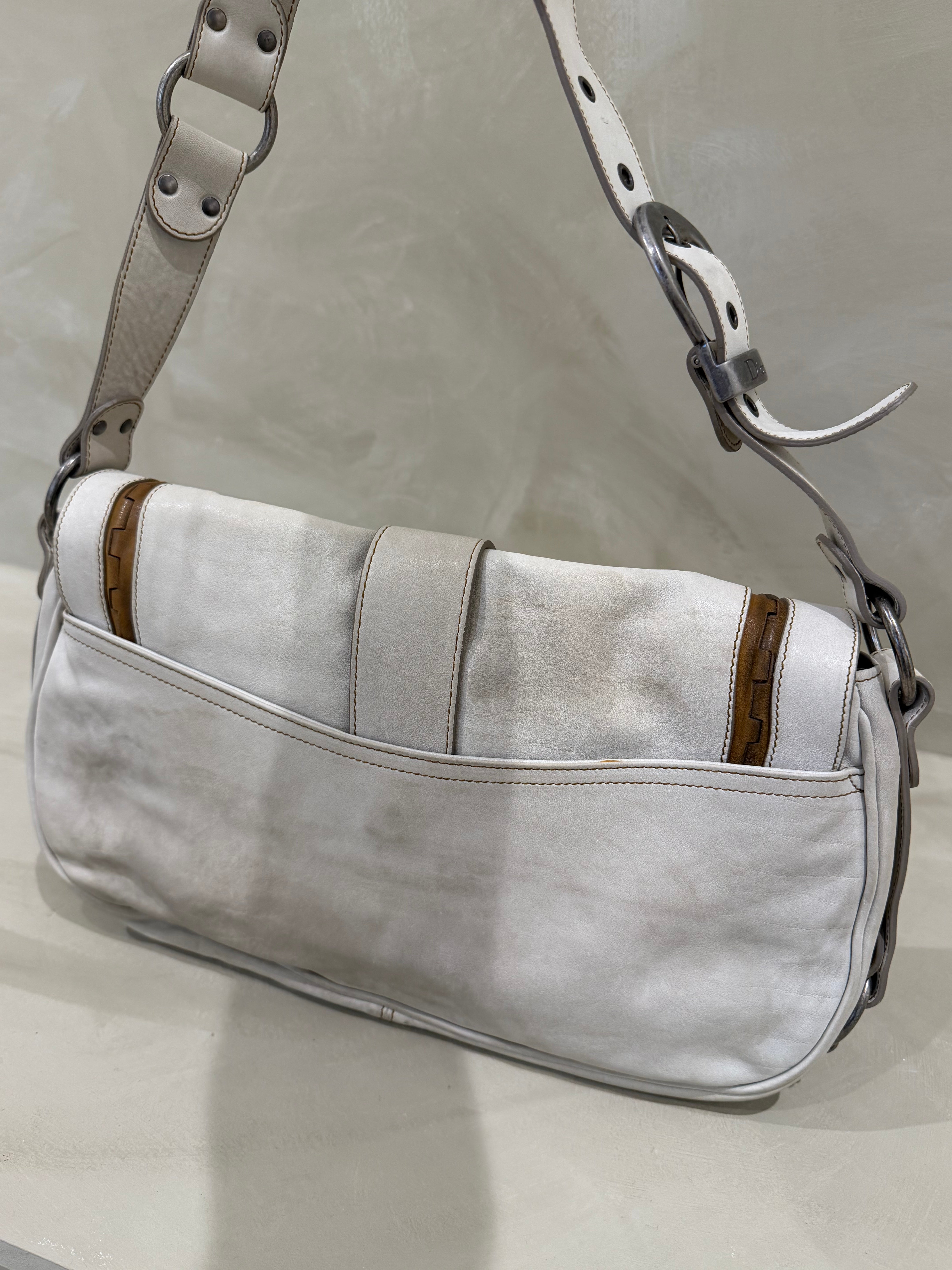 Dior Gaucho Saddle Bag – Cream – 2007