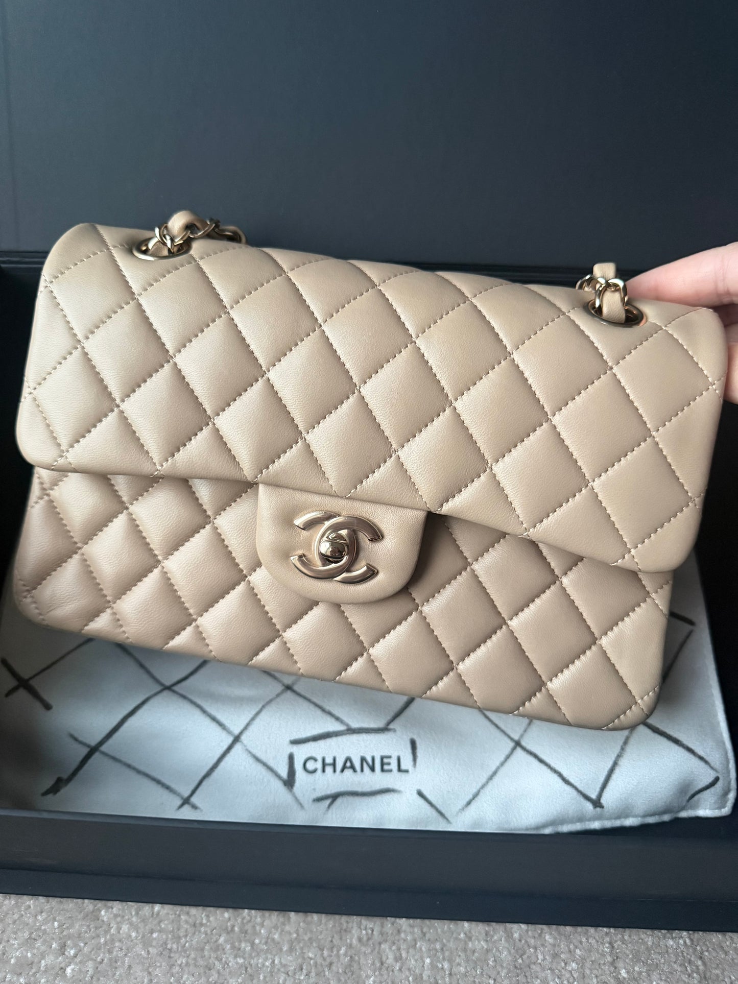 Chanel Small Classic Flap Beige