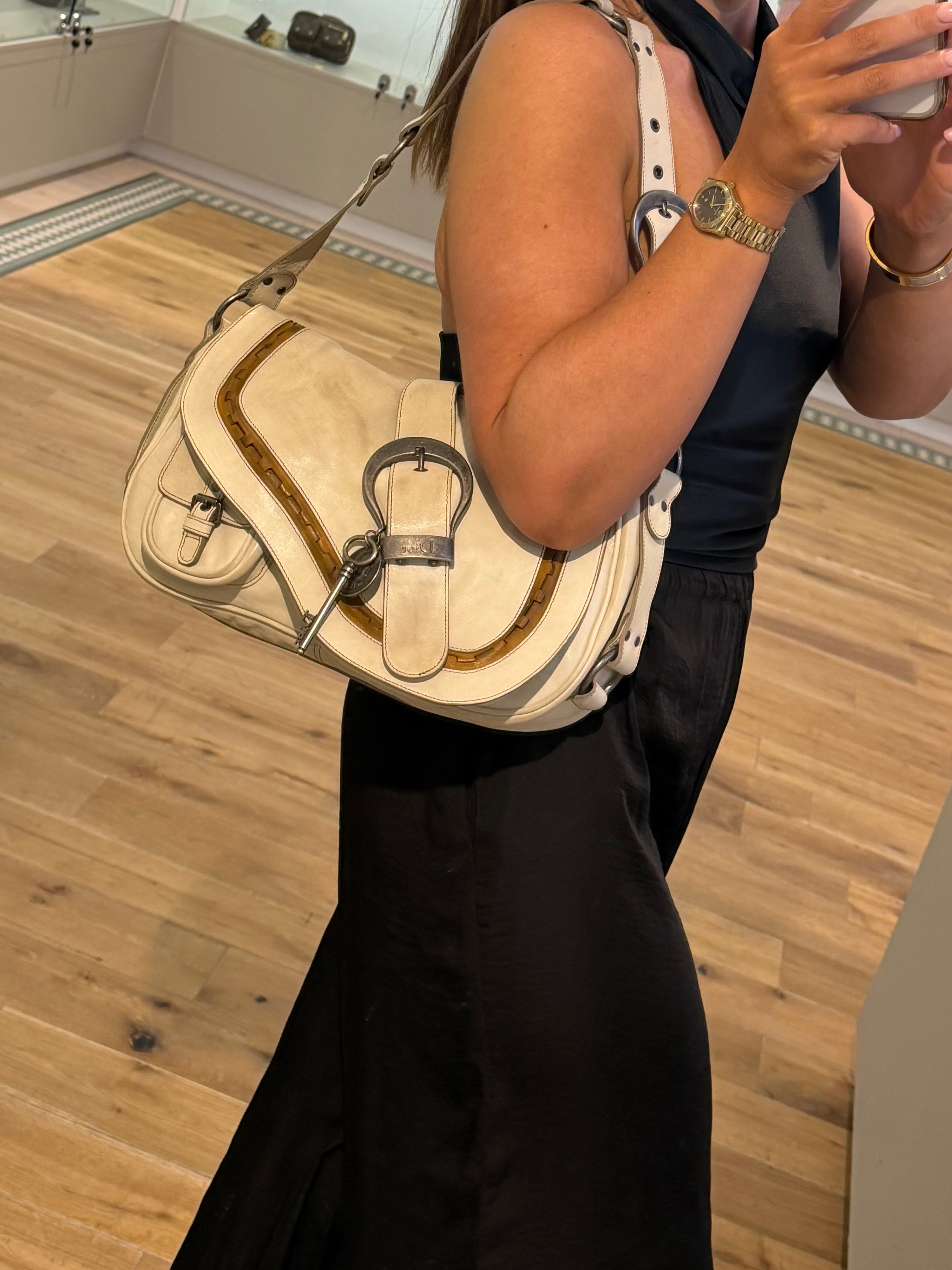 Dior Gaucho Saddle Bag – Cream – 2007