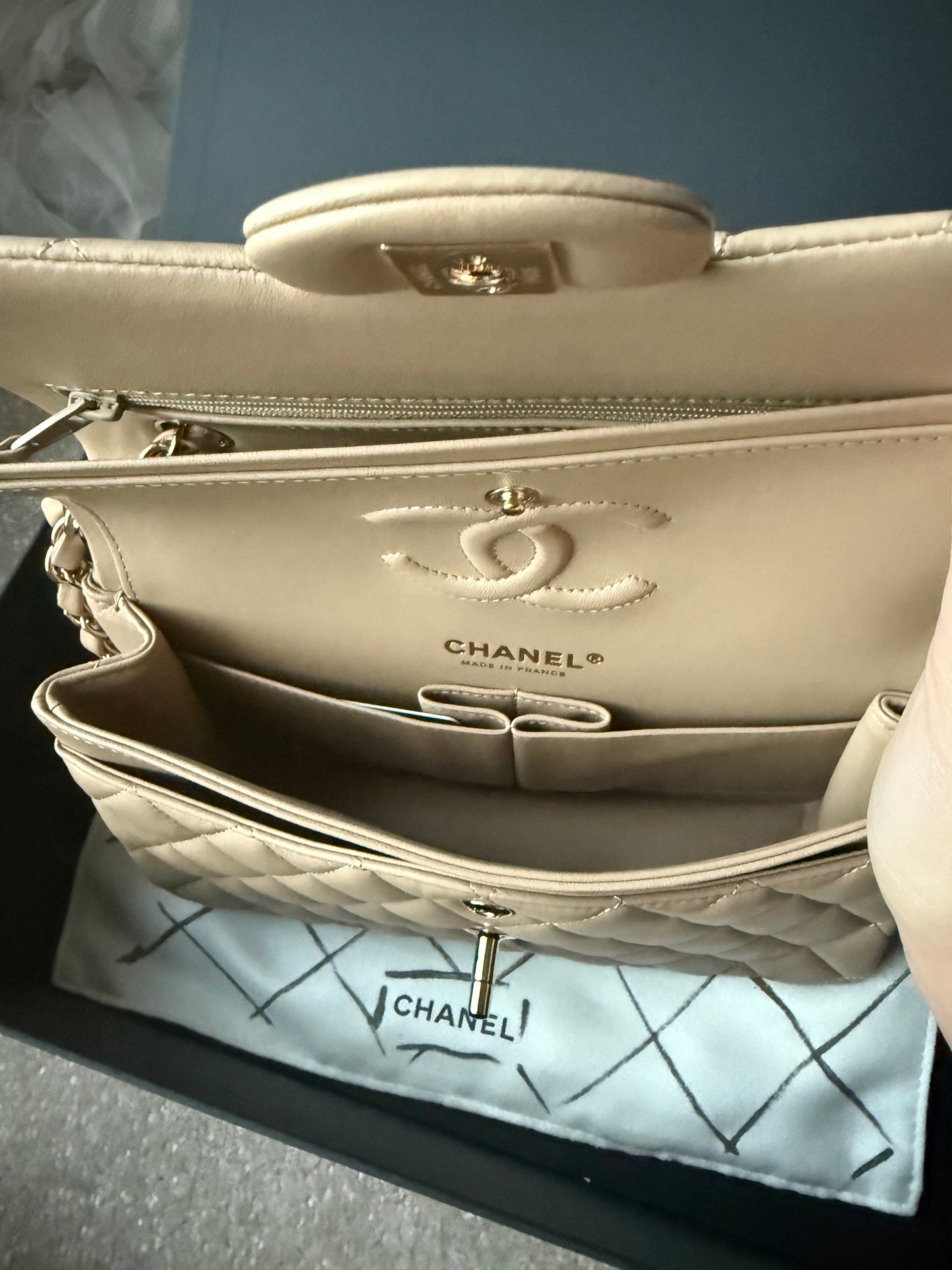 Chanel Small Classic Flap Beige