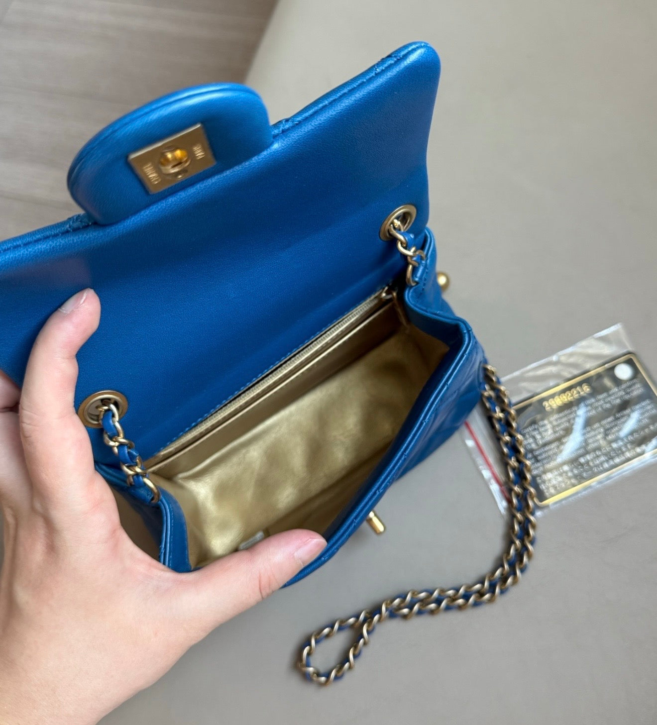 Chanel Blue Pearl Crush Mini Flap Bag