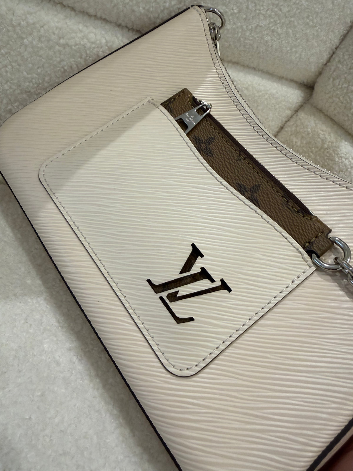 Louis Vuitton Marelle Bag Quartz White Epi Leather | Pre-Loved