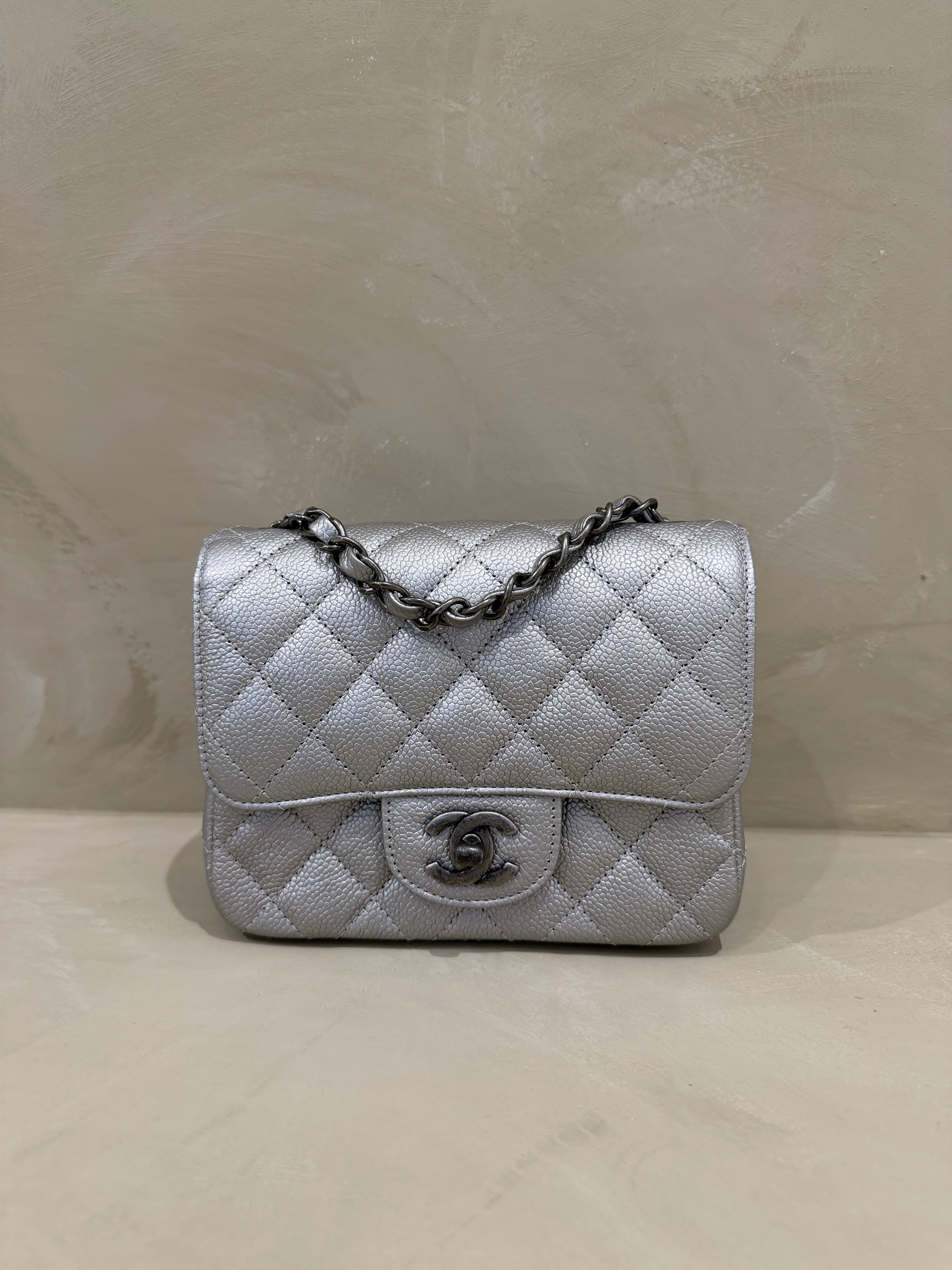 Chanel Mini Square Silver