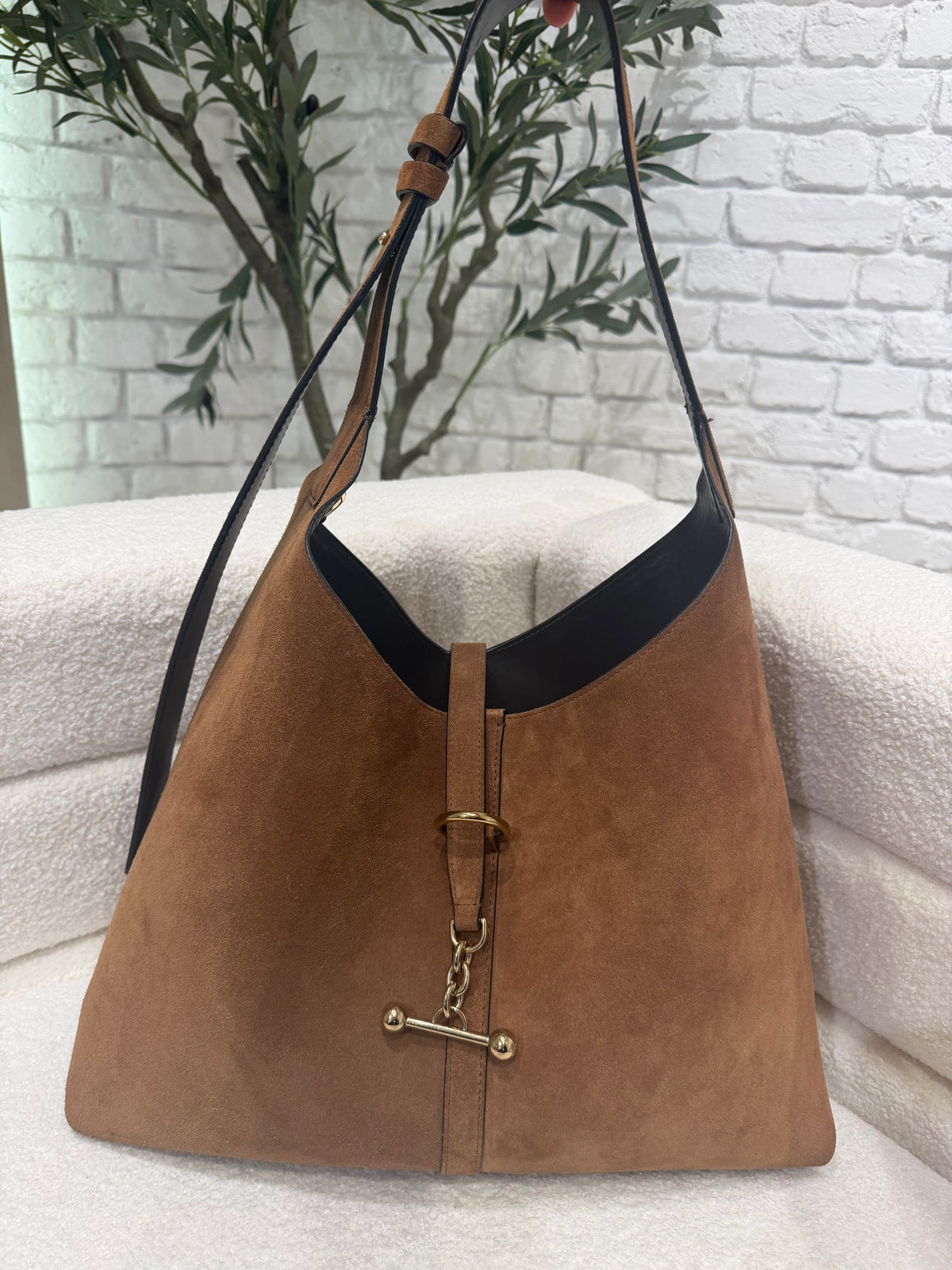 Strathberry Kite Tote | Maxi | Brown | Gold-Tone Hardware | Very Good