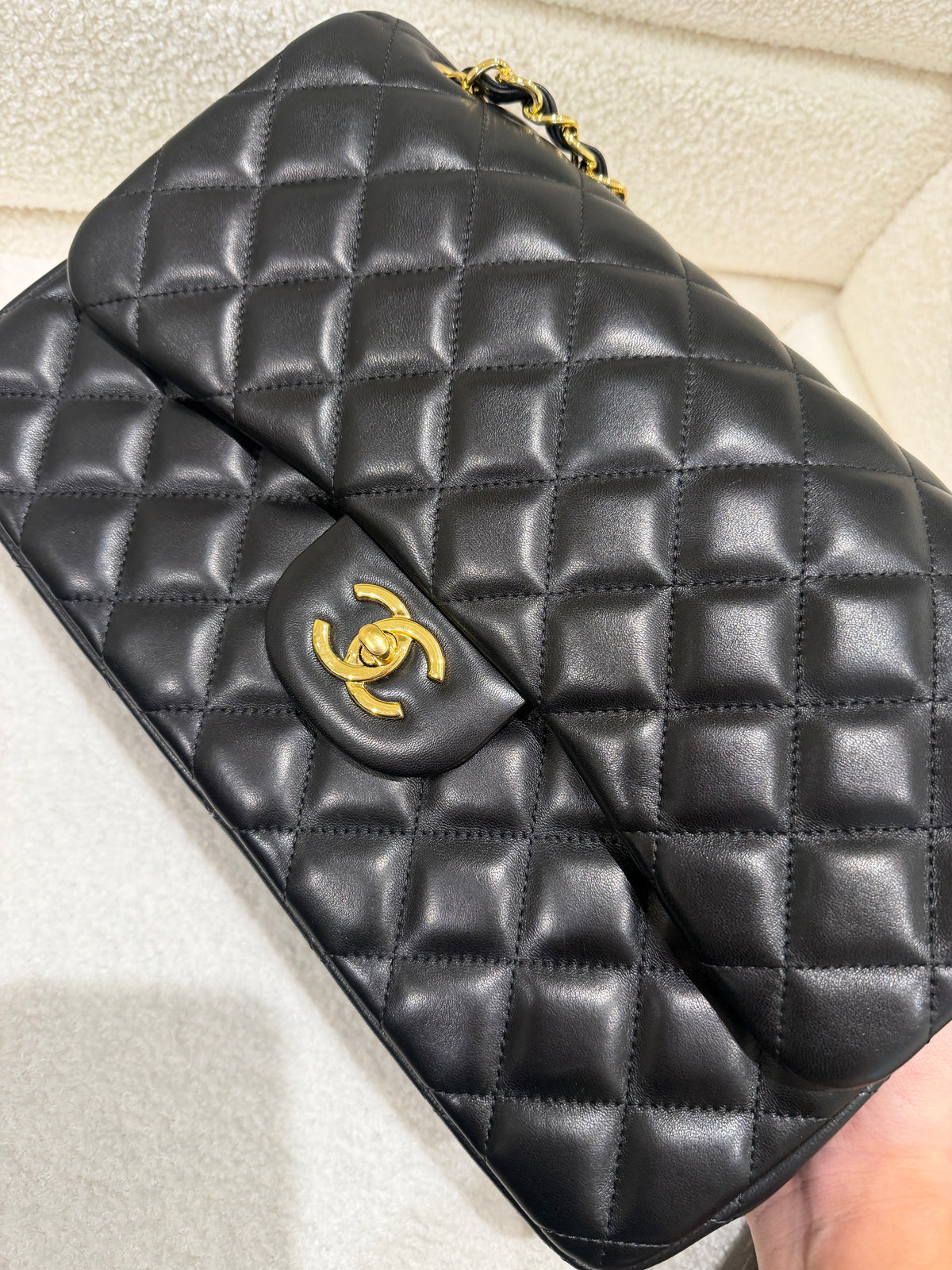 Chanel Jumbo Classic Flap Black Lambskin Gold Hardware | Series 20