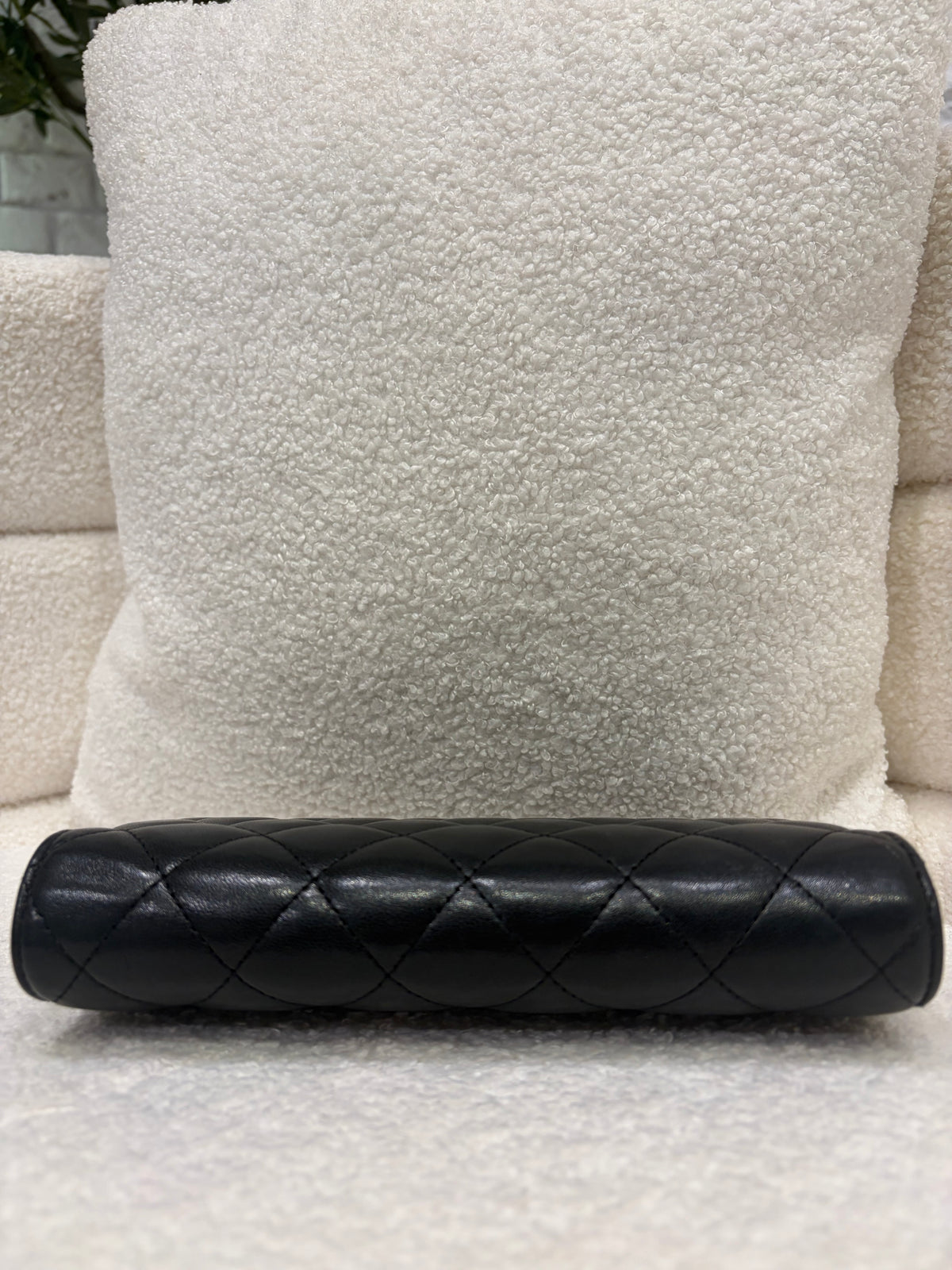 Chanel Long Wallet | Black Lambskin | Silver Hardware | Very Good