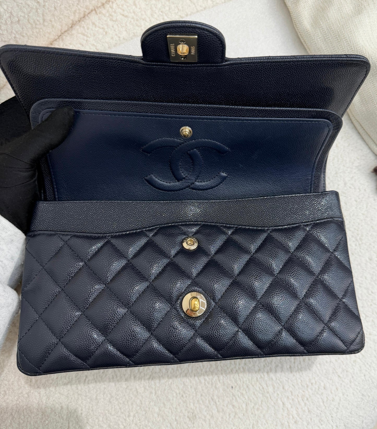 Chanel Medium Classic Flap Dark Navy
