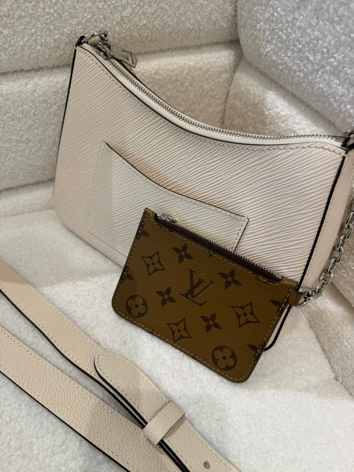 Louis Vuitton Marelle Bag Quartz White Epi Leather | Pre-Loved