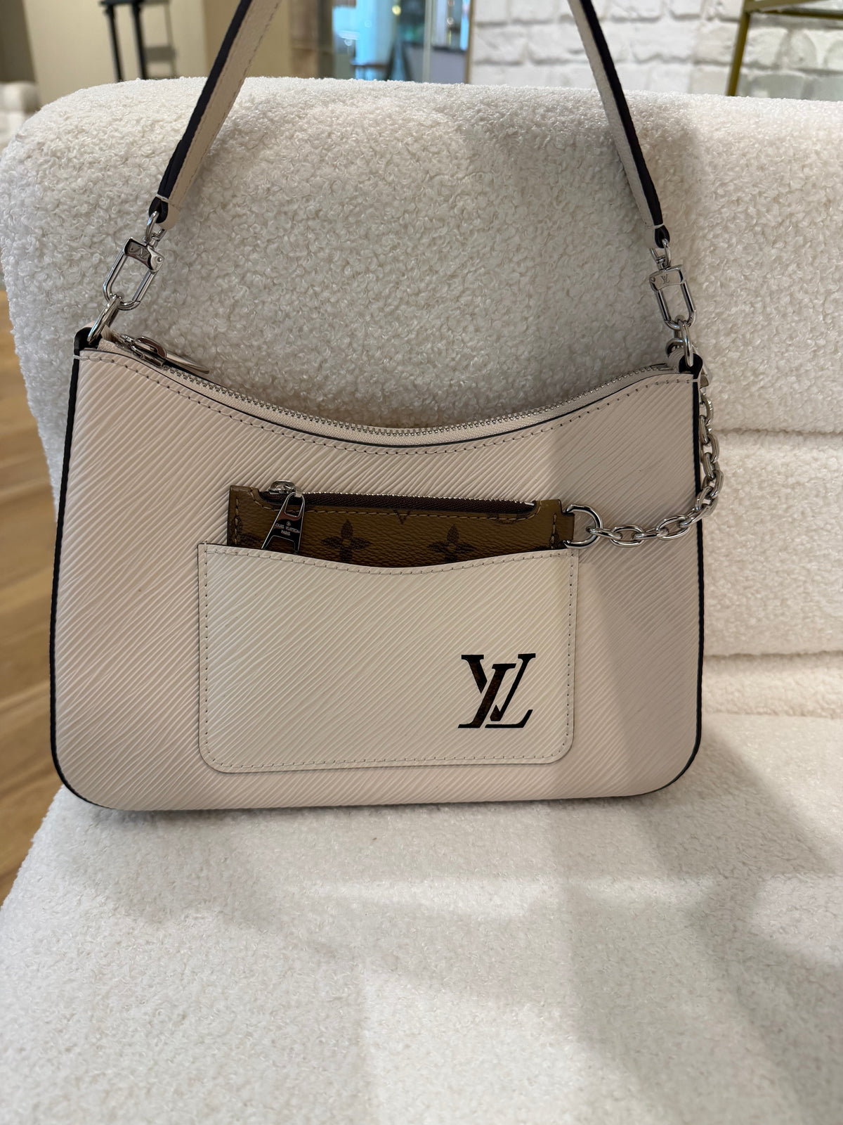 Louis Vuitton Marelle Bag Quartz White Epi Leather | Pre-Loved
