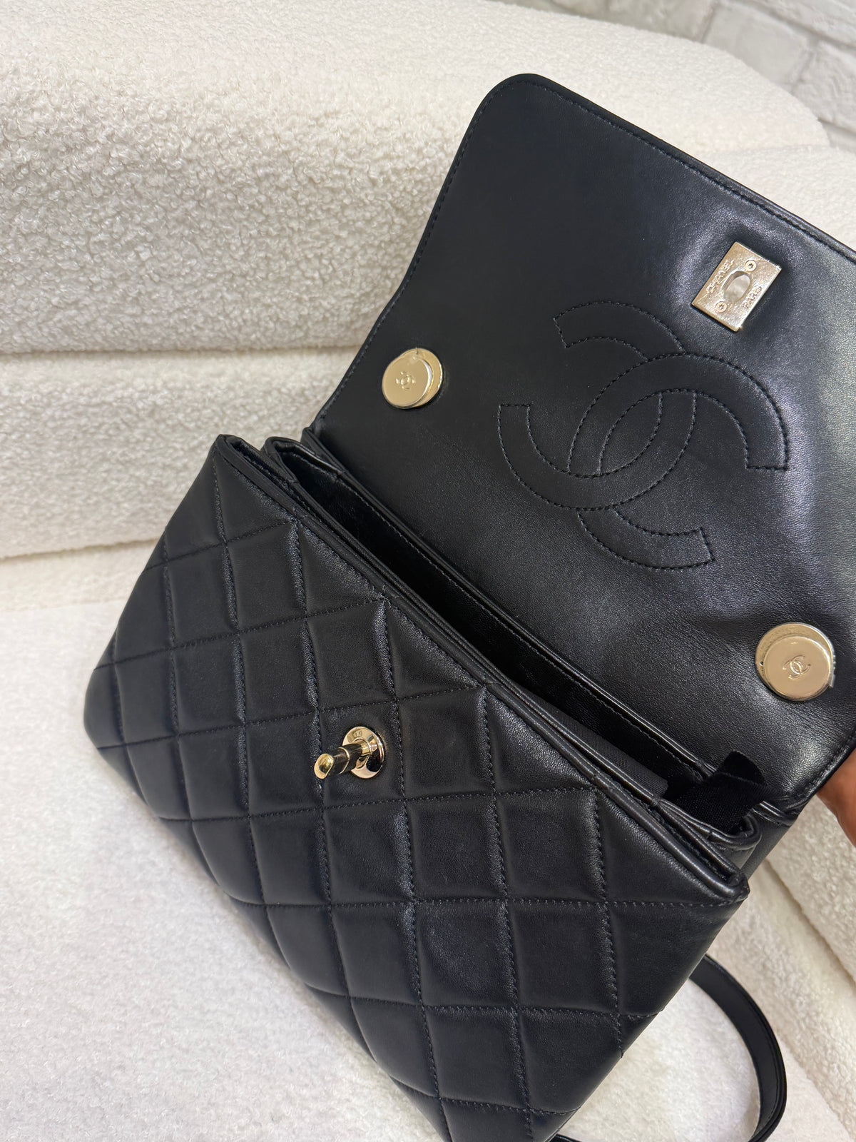 Chanel Trendy | Small | Black Lambskin | Gold Hardware | Excellent