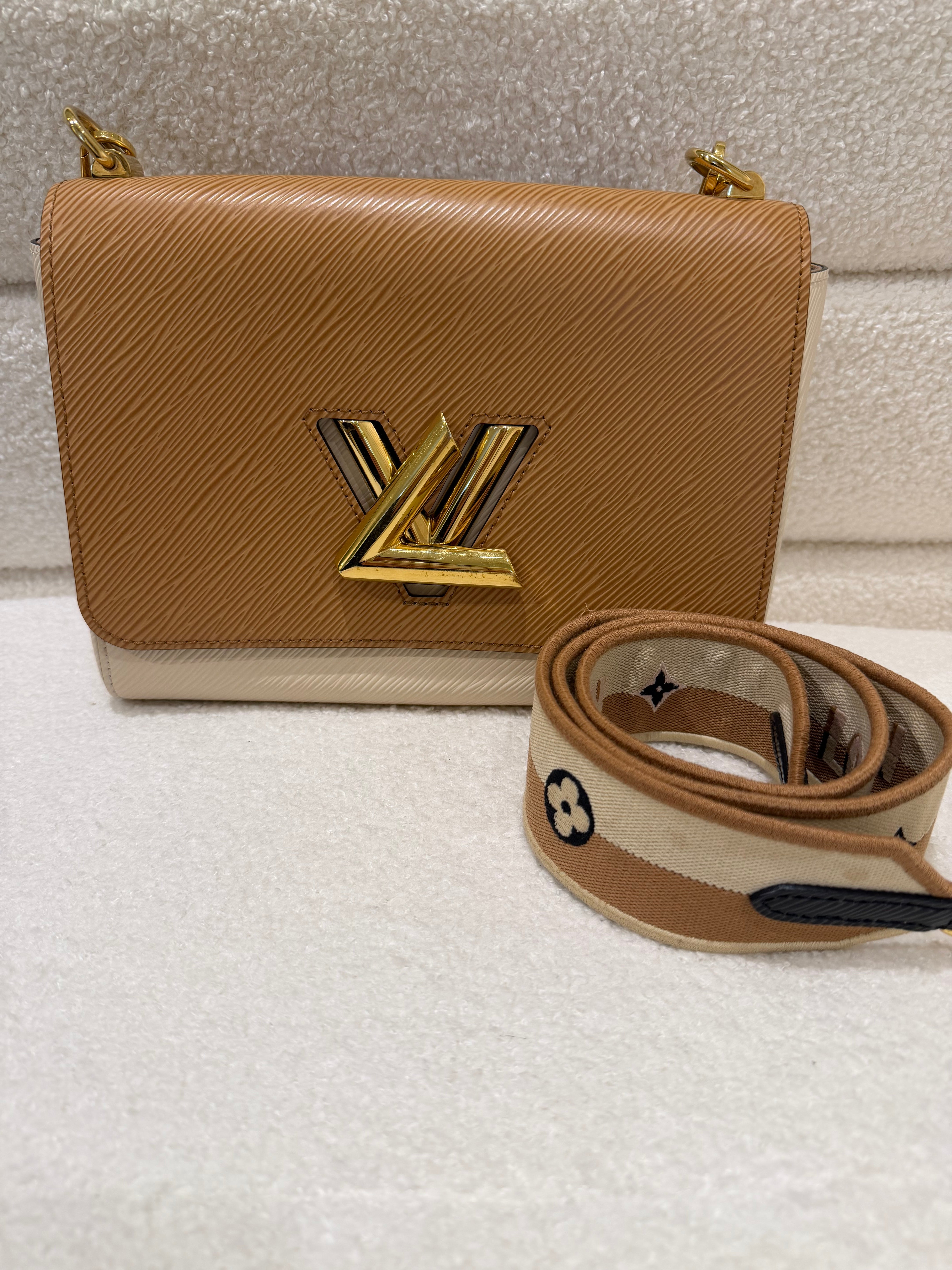 Louis Vuitton Twist | Cream & Tan | Gold Hardware | Good