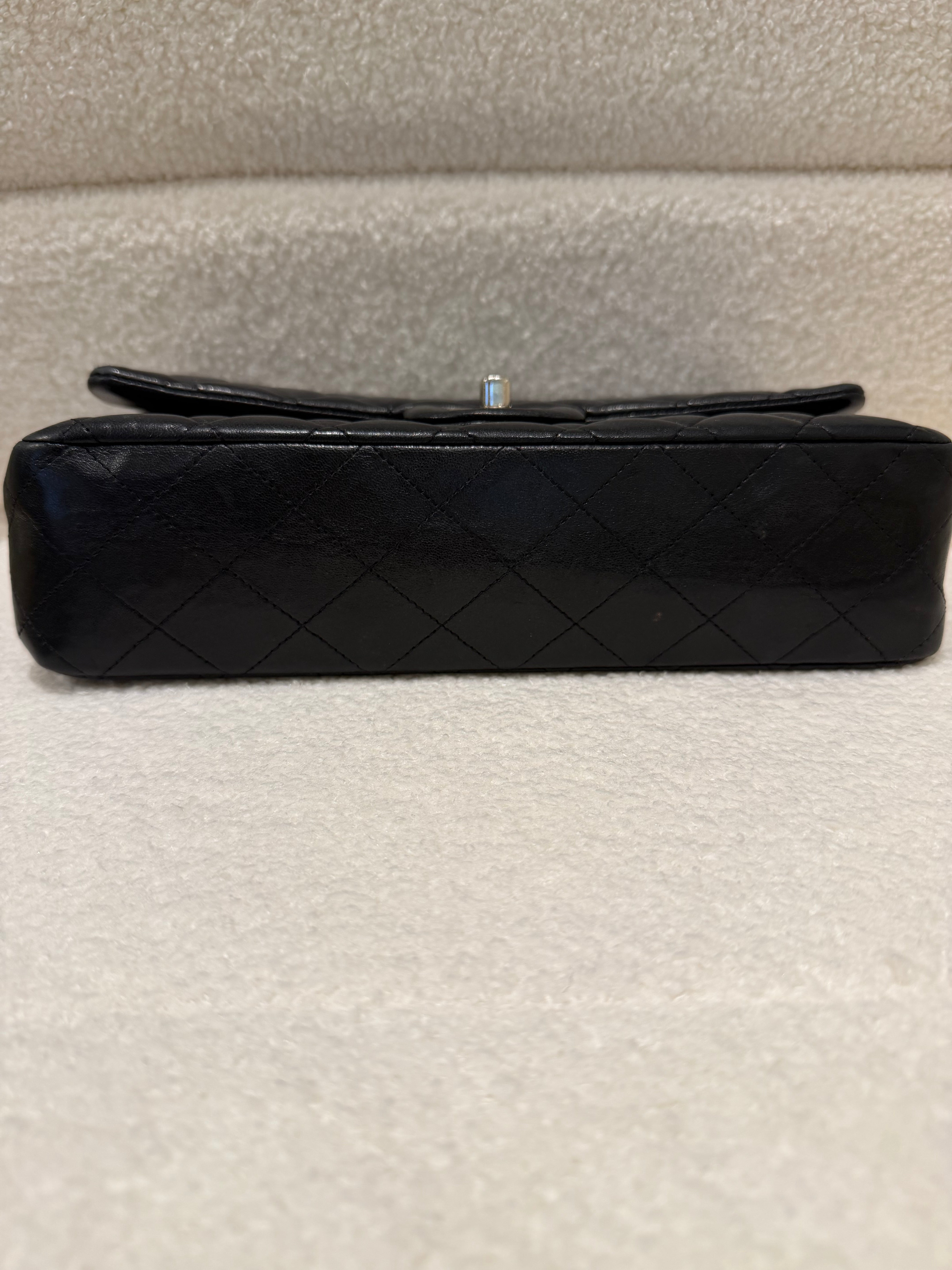 Chanel Lambskin Double Flap Bag – Silver Hardware-Good condition