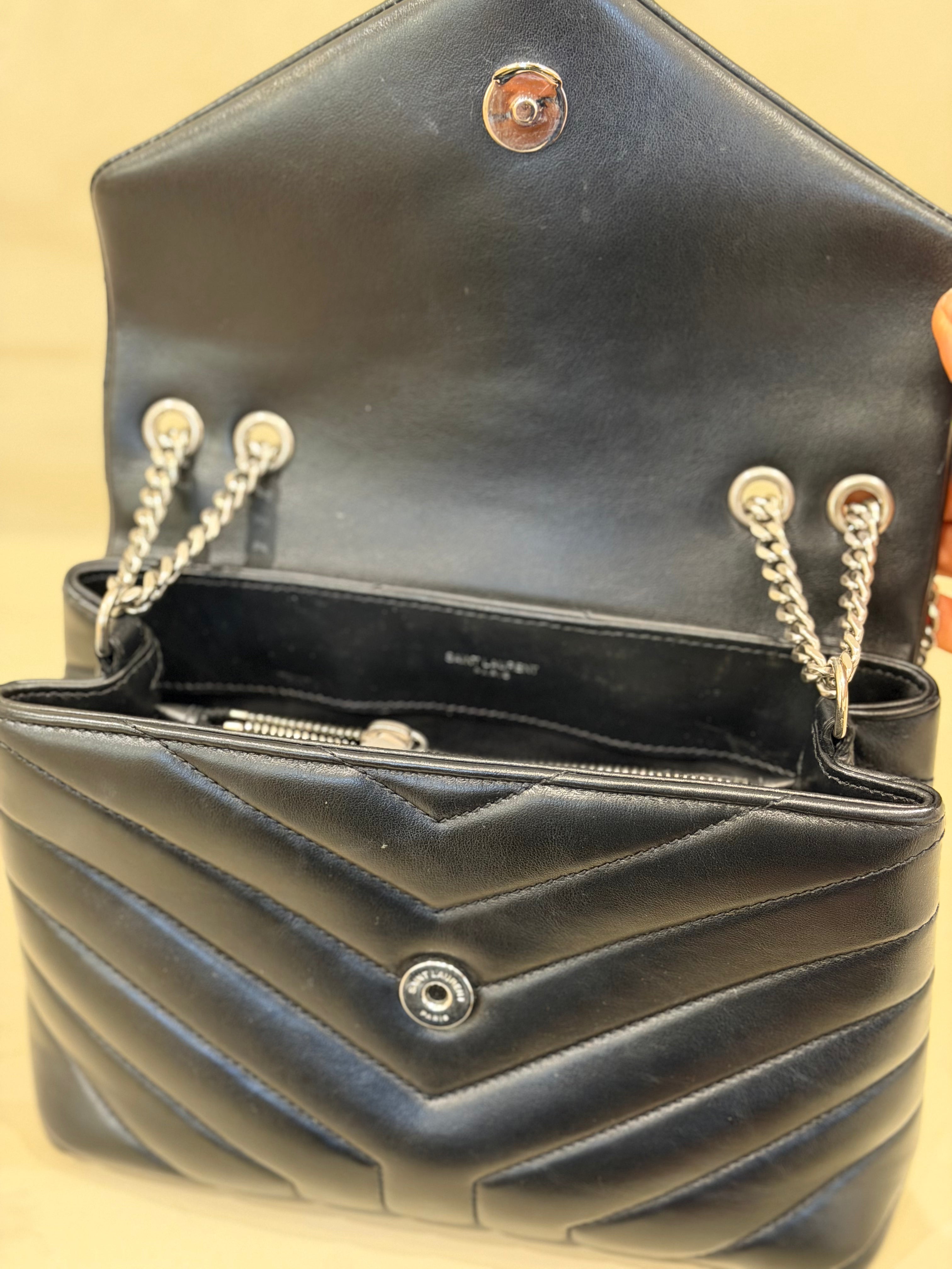 Saint Laurent (YSL) Medium Lou Lou Bag | Leather | Silver Hardware | Excellent