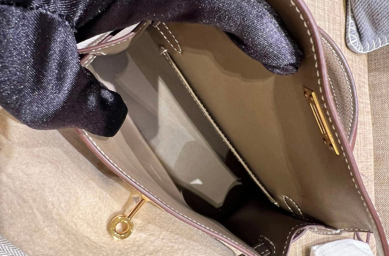 Hermes Mini Kelly Etoupe