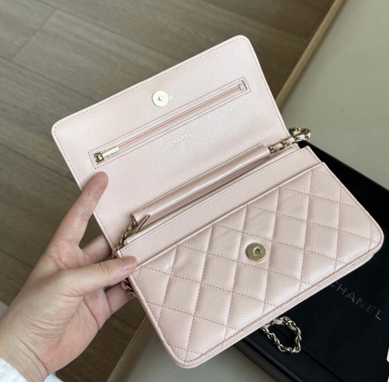 Chanel WOC Pink Caviar Bag