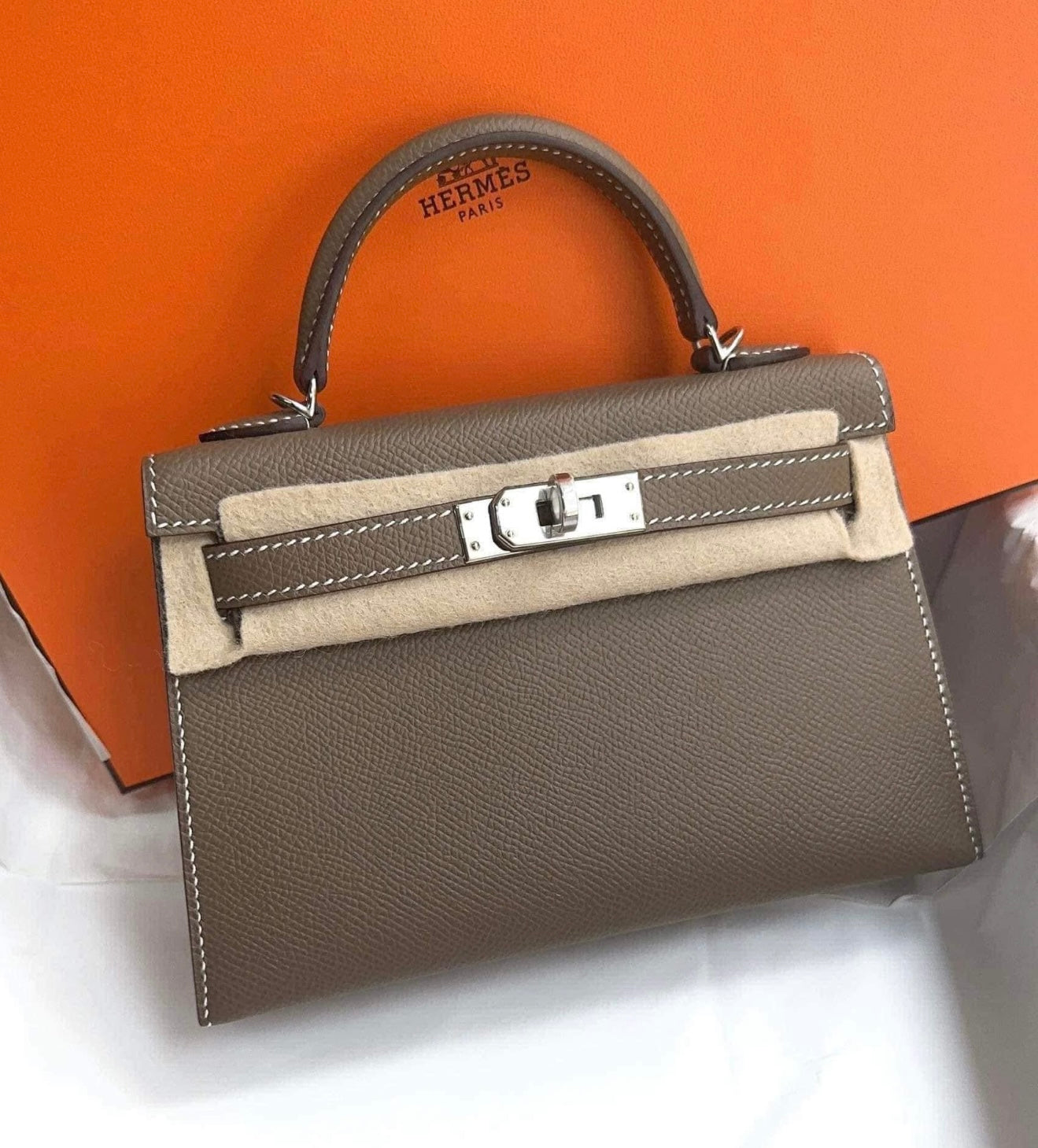 Hermes Mini Kelly Etoupe