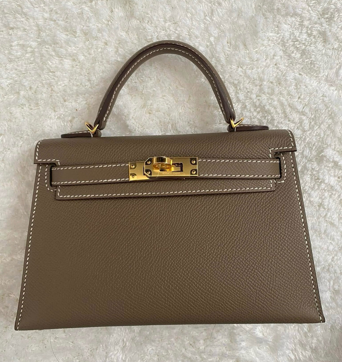Hermes Mini Kelly Etoupe