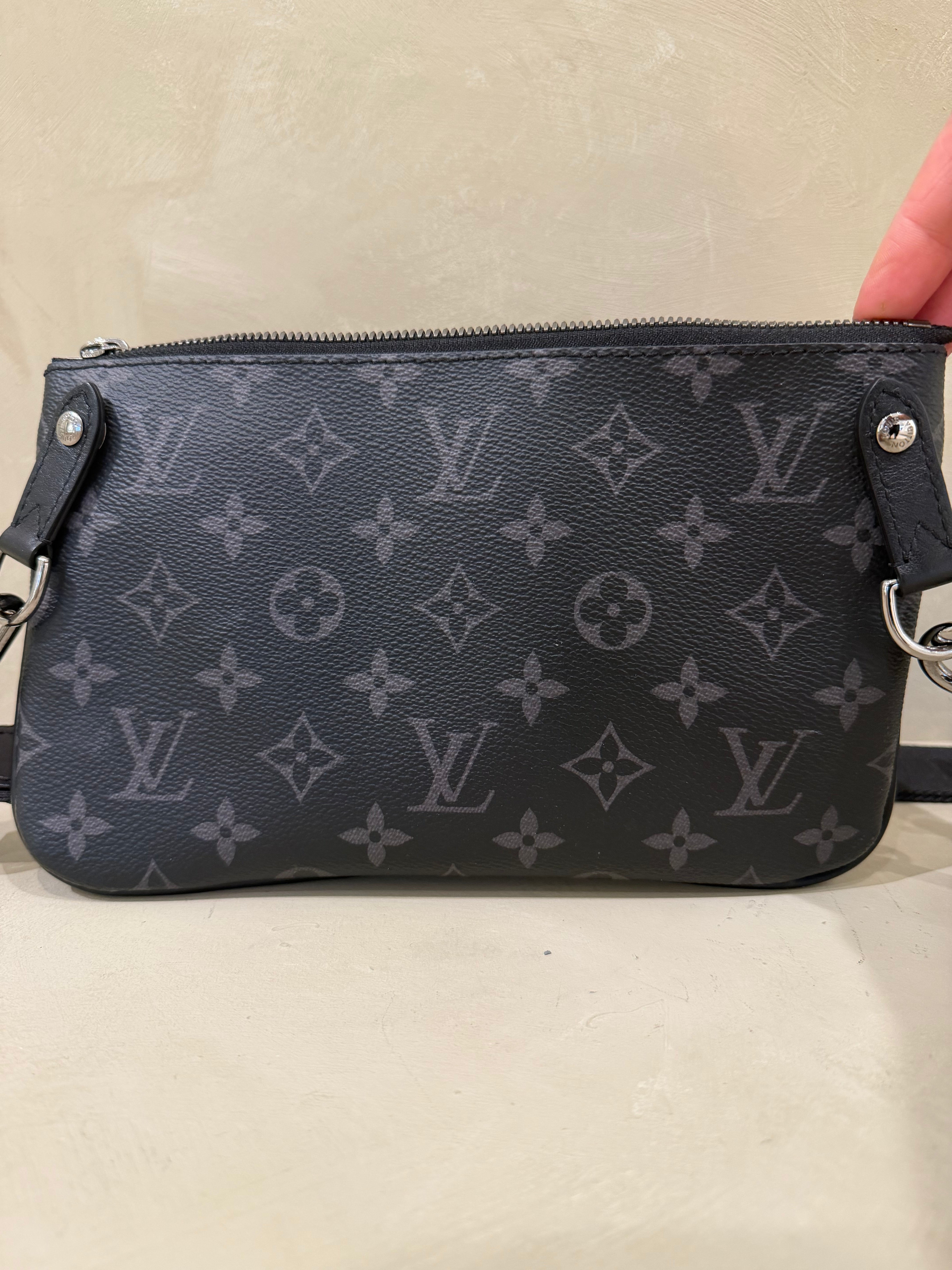 Men's Monogram Eclipse Messenger Bag Black