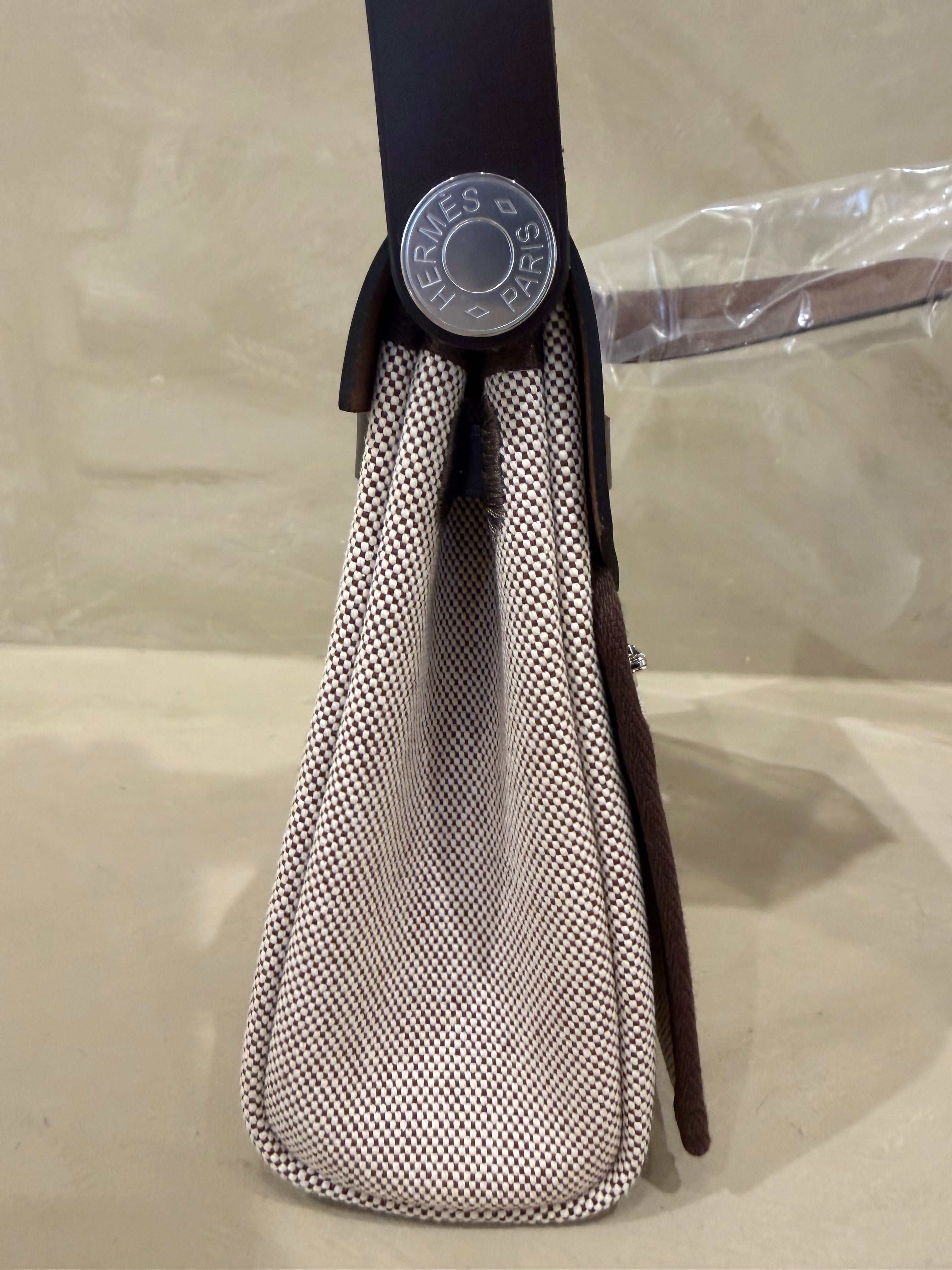 Hermès Mini Herbag 20 Ecru/Terre/Ebene | Palladium Hardware | Unused