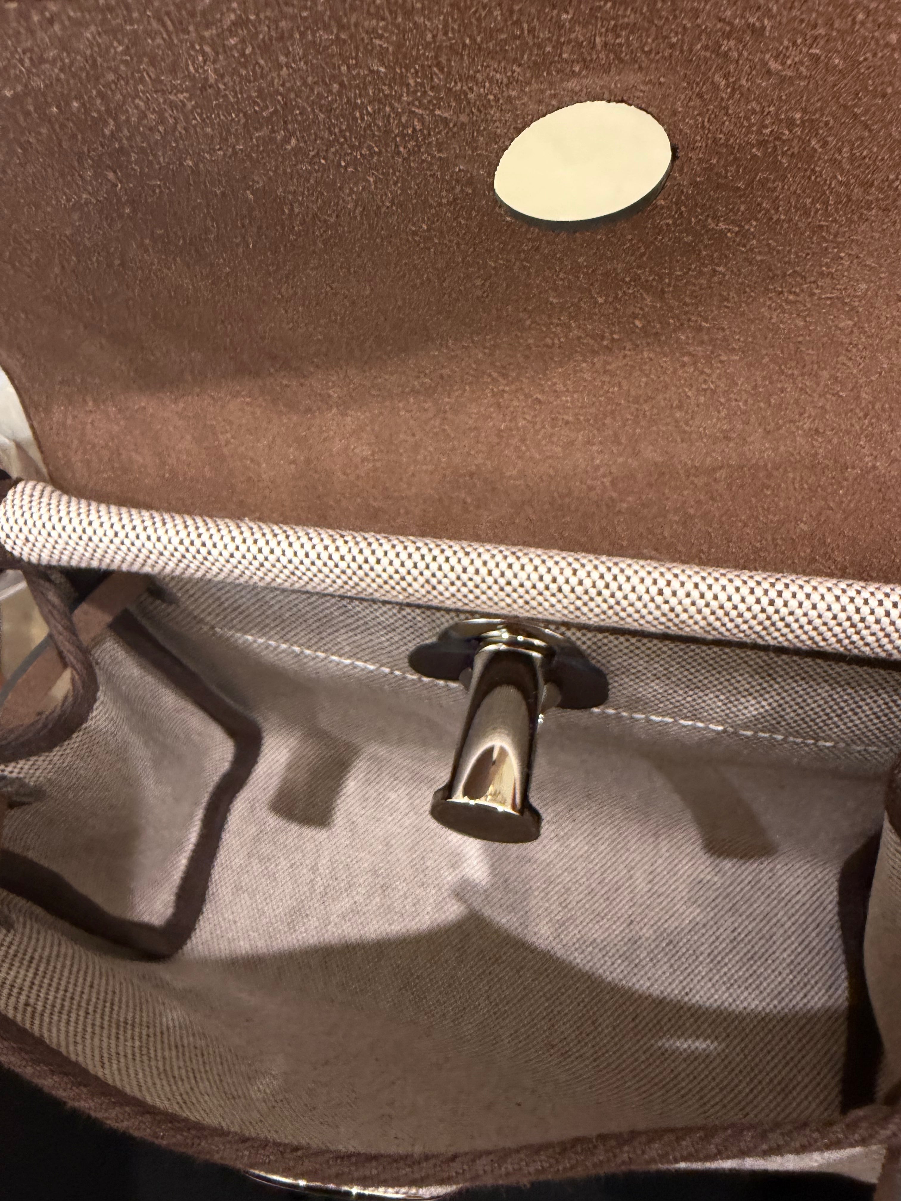 Hermès Mini Herbag 20 Ecru/Terre/Ebene | Palladium Hardware | Unused