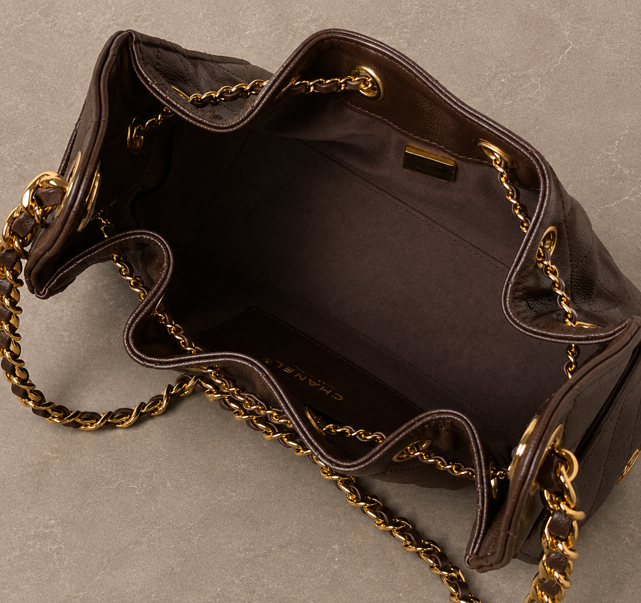 Chanel 25 Mini Brown Leather Bag
