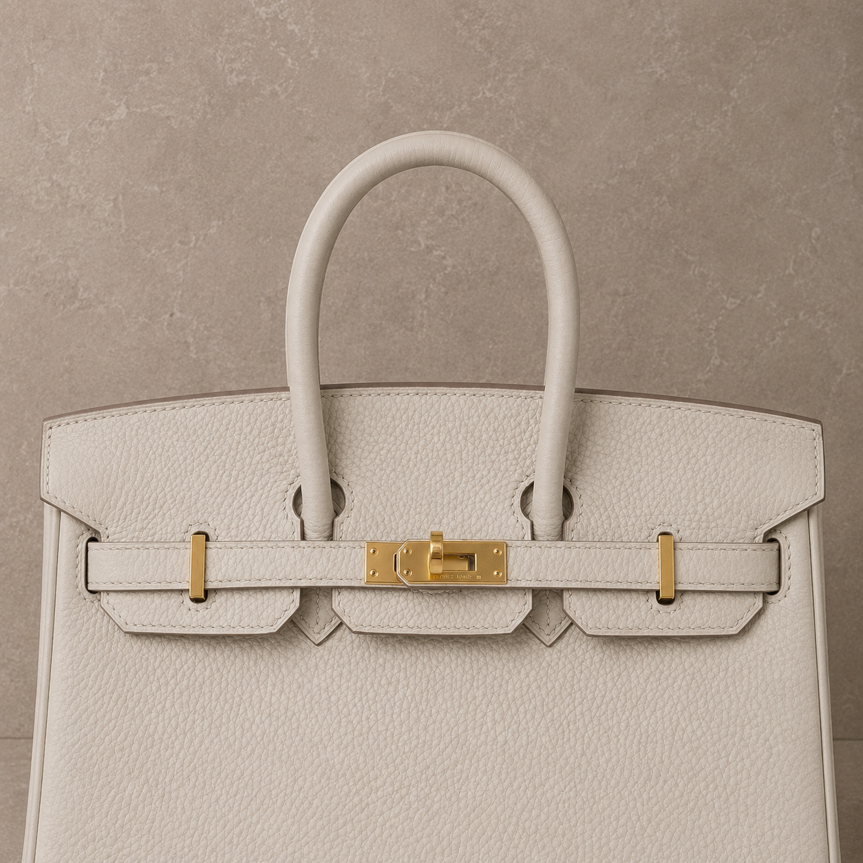 Hermes Birkin 25 Beton Togo Leather Bag