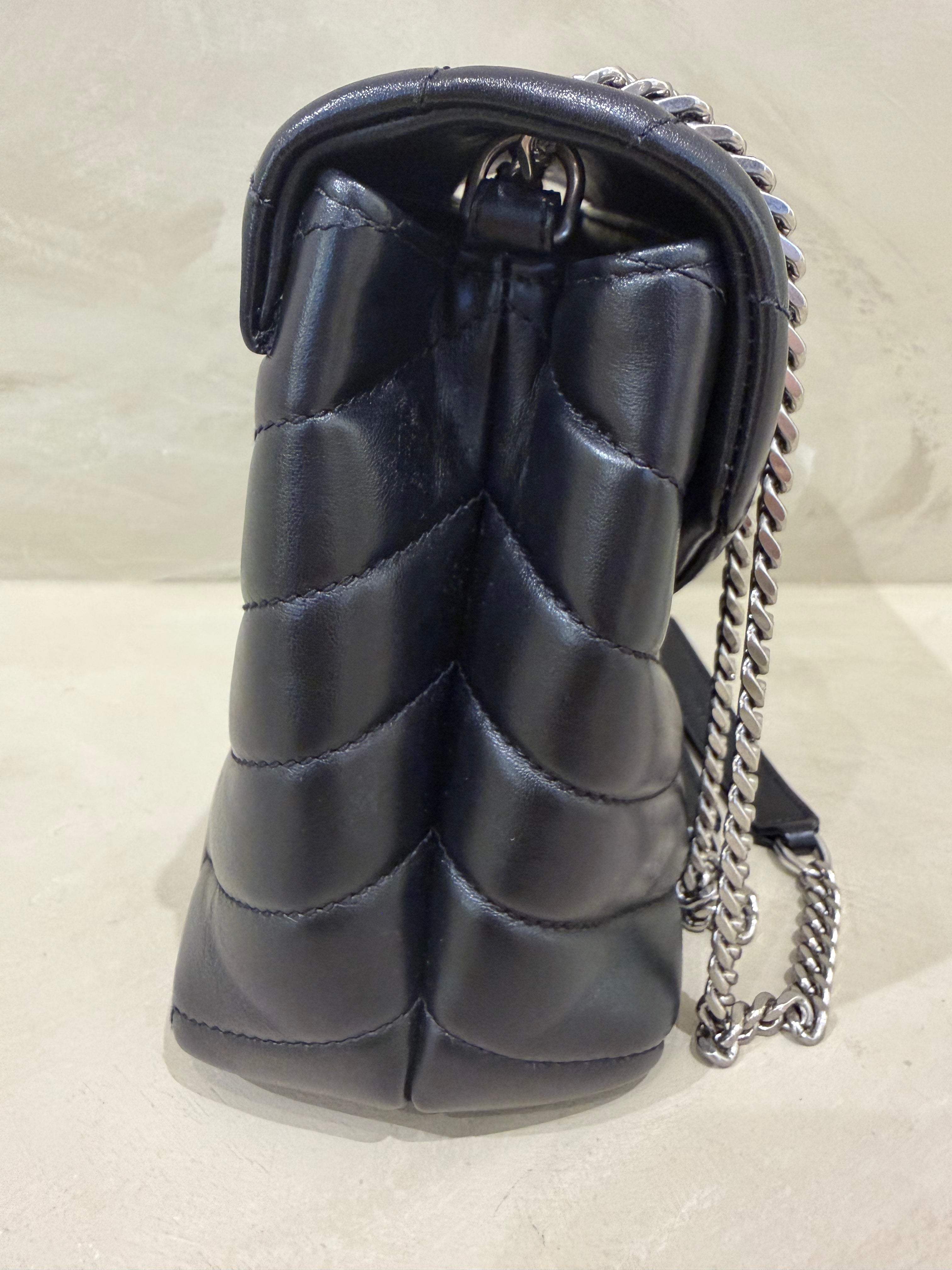 Saint Laurent (YSL) Medium Lou Lou Bag | Leather | Silver Hardware | Excellent