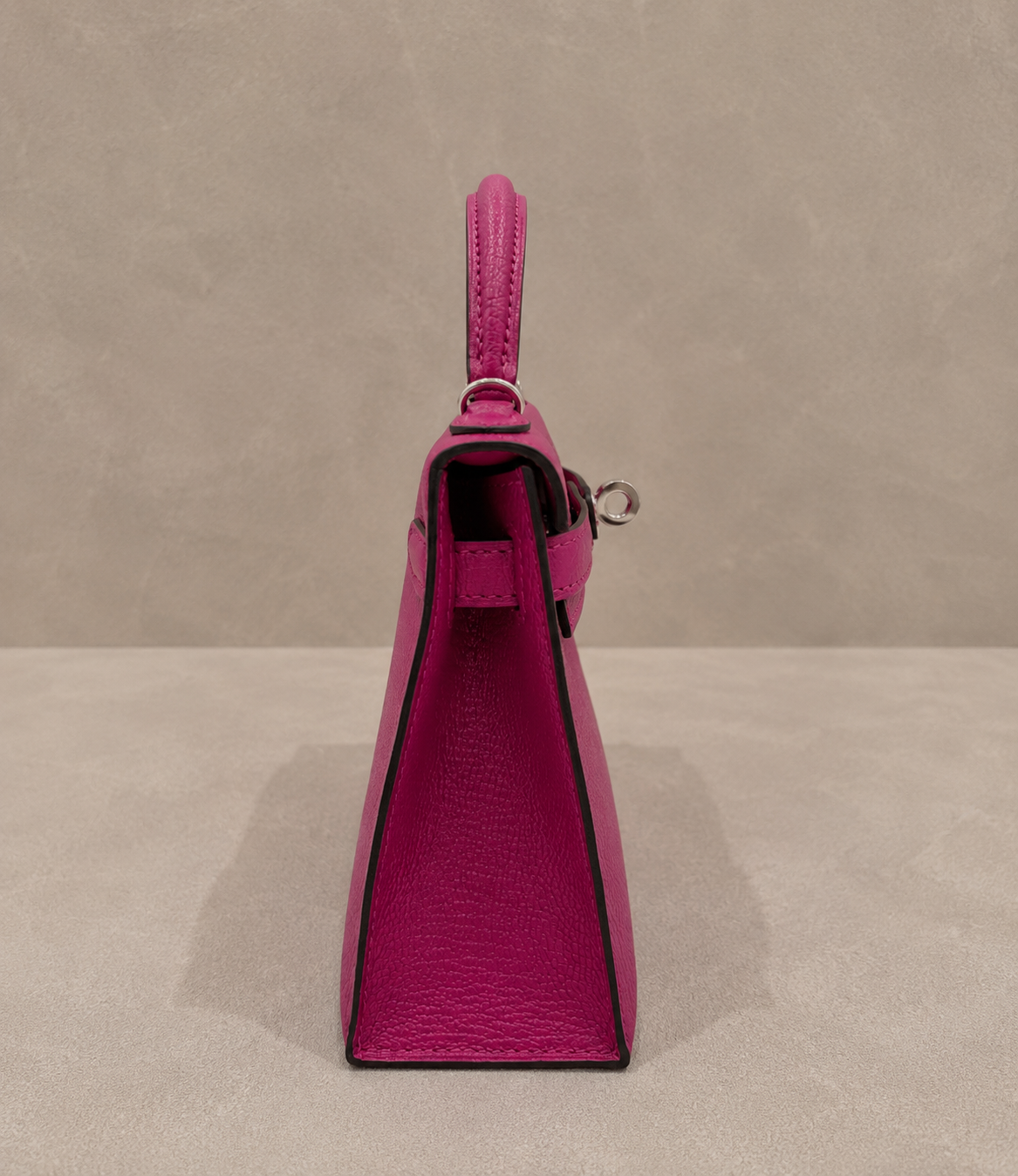 Hermes Mini Kelly Rose Pourpre