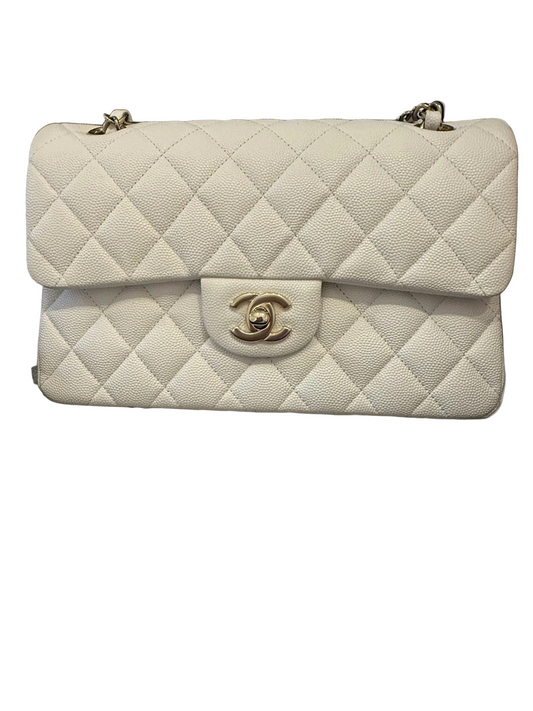 Chanel Small White Classic Flap Bag