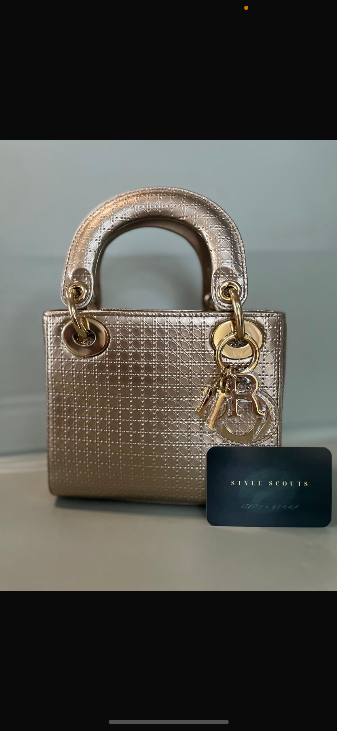 Lady Dior Mini Gold Cannage