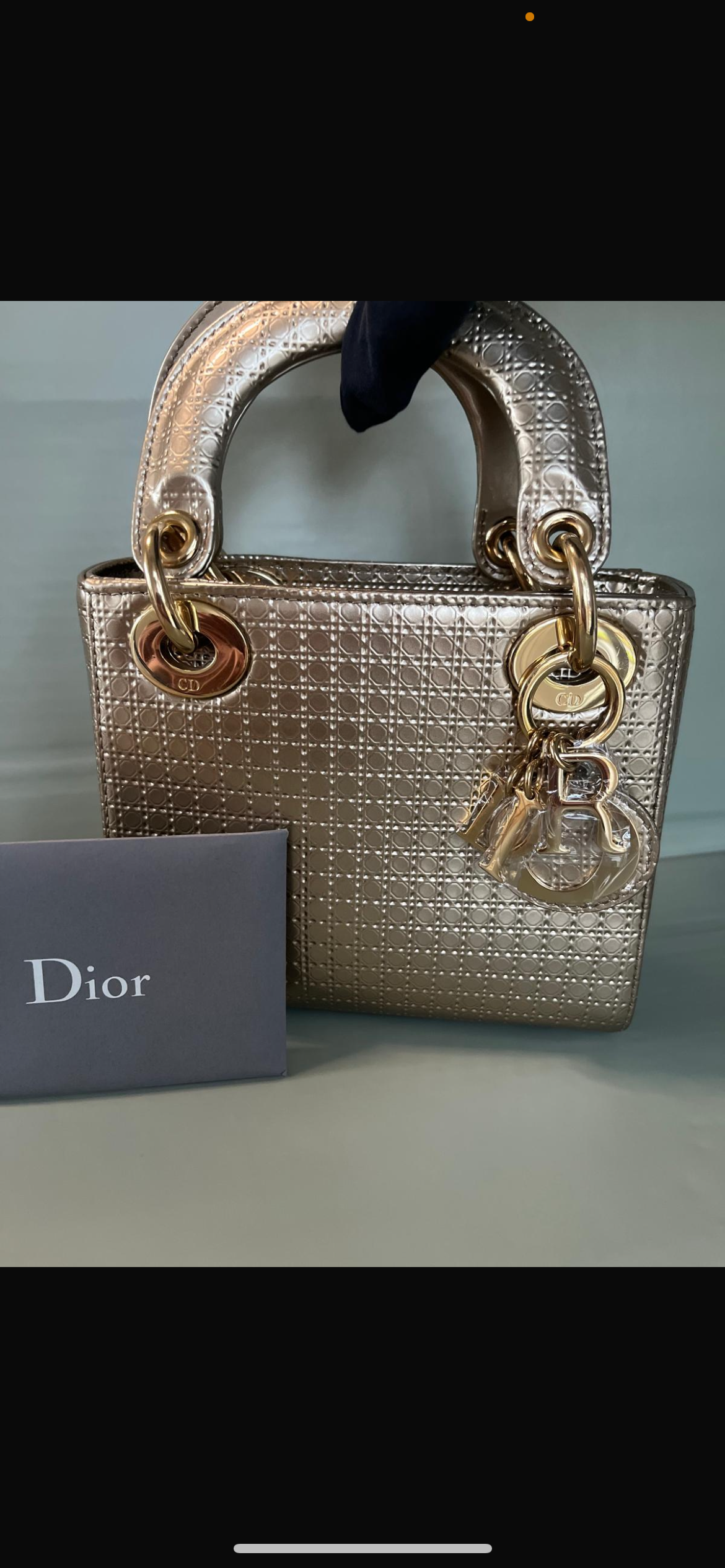 Lady Dior Mini Gold Cannage